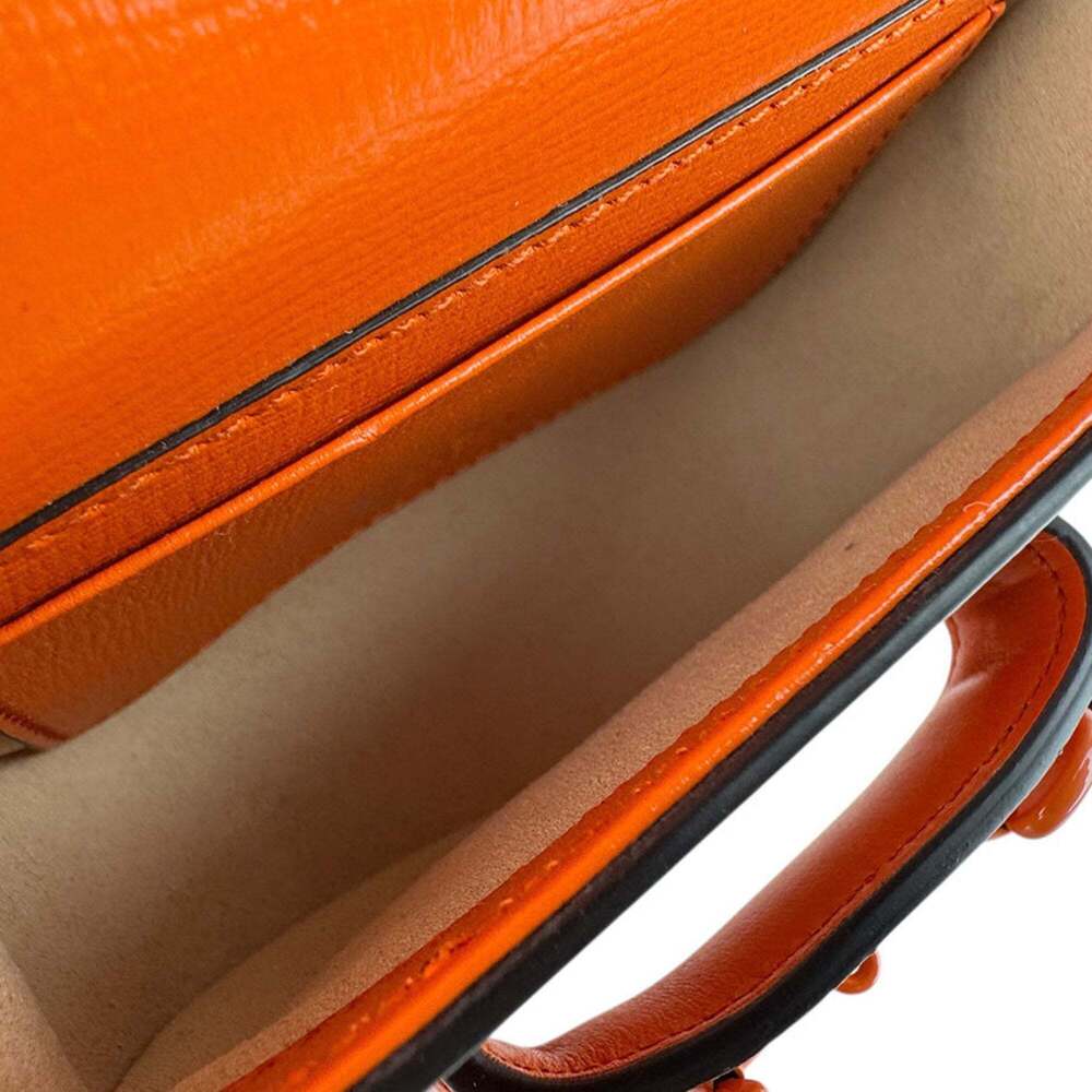 GUCCI Orange Leather Horsebit Shoulder Bag - Picture 5 of 13